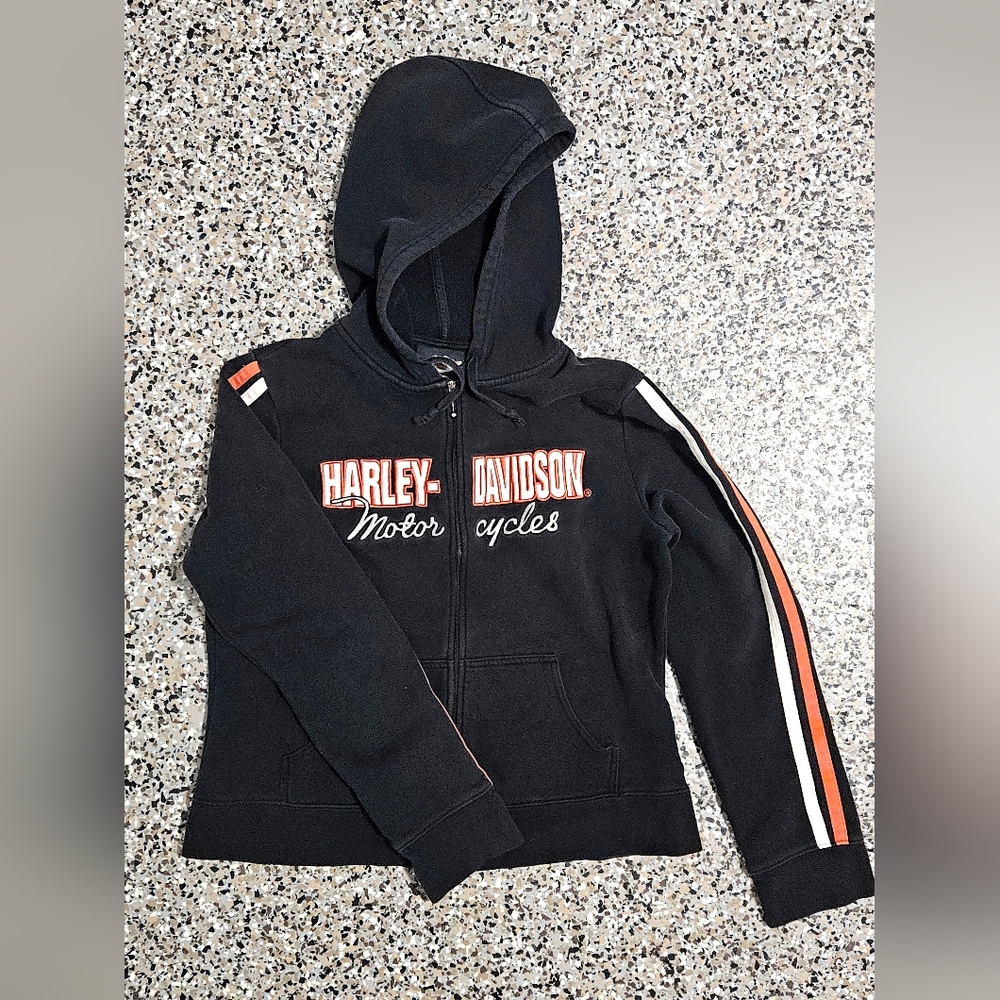 Harley-Davidson Womens Fitted Full Zip Hoodie - Size L